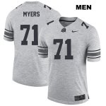 Men's NCAA Ohio State Buckeyes Josh Myers #71 College Stitched Authentic Nike Gray Football Jersey PE20G70KJ